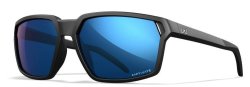 Wiley X - WX Sierra Matte Black CAPTIVATE Polarised Blue Mirror